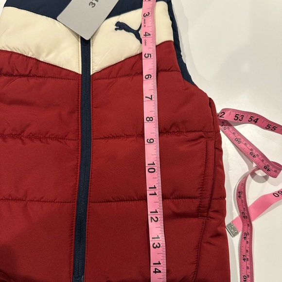 Puma Boys Red and Navy Puffer Jacket Vest, NWT, 3T - Picture 9 of 9